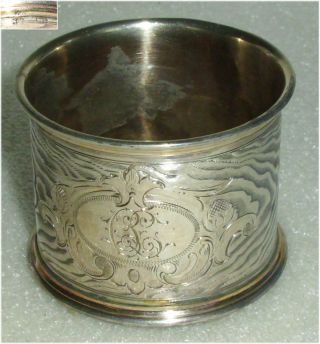 Antiker Jugendstil Serviettenring 800er Silber Mit Monogramm Cl (da3715) Bild