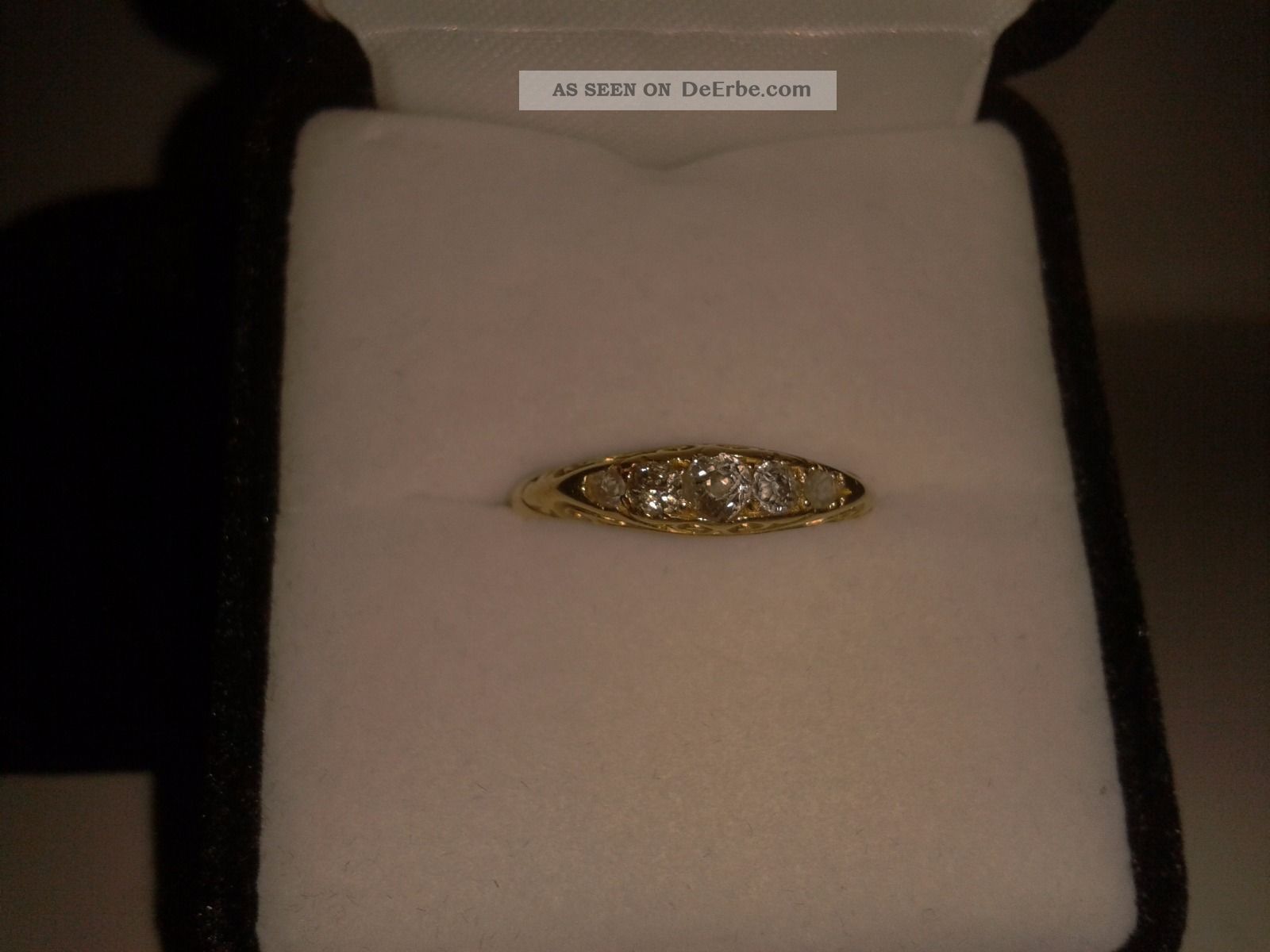 Diamant Ring Um 1900,  Rosenschliff,  Gelbgold Ringe Bild
