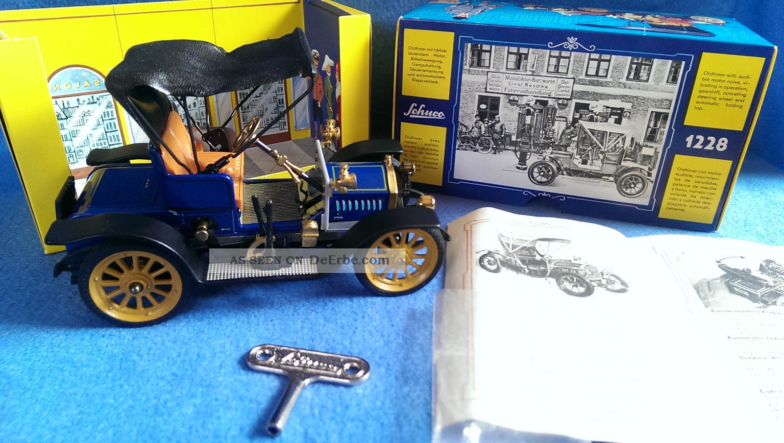 Schuco - Opel 1228.  Doktor - Wagen.  1909 - 4/8 Ps.  Blechspielzeug.  Ovp Gefertigt nach 1970 Bild