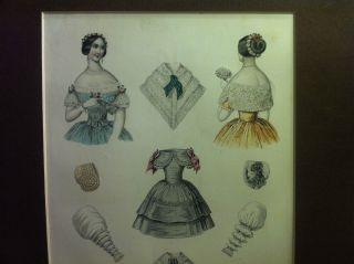 Seltenes Paar Biedermeier Modestiche Signiert Paris Datiert 20 Juli 1846 Rar Bild