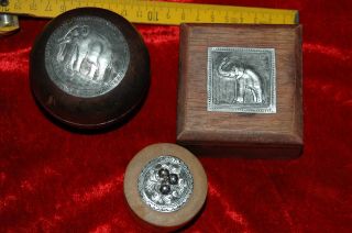 3 Holzdosen Mit Elefantenmotiv Thailand Asien Asiatika Bild