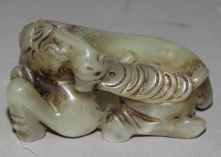 China Hetian Jade Horse Statue J060751 Bild