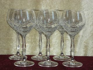 6 Nachtmann Weingläser Libelle Gläser,  Blei - Kristall.  Glas,  Sekt,  Bier,  Feier,  (r12) Bild