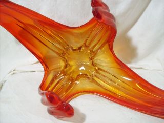 Xxl Murano Glas Schale,  3,  5kg,  56 Cm Lang,  Farbverlauf,  F.  Poli,  Seguso,  Vase Bild