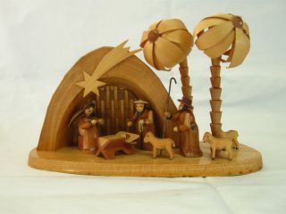 Krippe Orientalisch Kunsthandwerk Erzgebirge Alt Dregeno Ovp 60 - 70 Er J. Bild