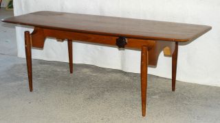 Couchtisch Teak ? Tisch Coffee Table Holztisch Sofatisch 50 - 60 Höheverstellbar Bild