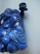 Rarität China 19.  Jh.  - Großer 1,  1 Kilo Massiv Lapis Lazuli Buddha Mit Zepter Asiatika: China Bild 7
