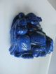 Rarität China 19.  Jh.  - Großer 1,  1 Kilo Massiv Lapis Lazuli Buddha Mit Zepter Asiatika: China Bild 8