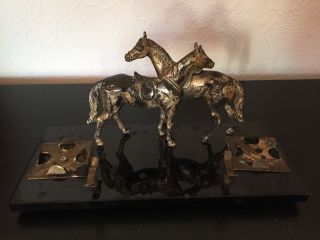 Skulptur Pferde Schreibtisch Dekoration Bild