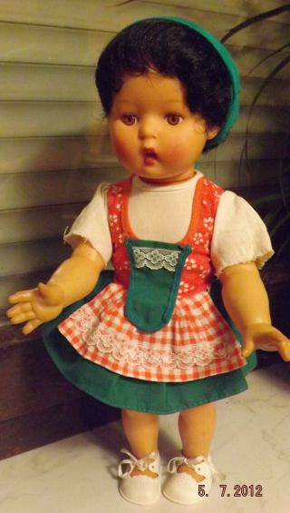 Alte Hummel - Goebel Puppe Von 1958/61,  Ca.  35 Cm Groß,  Im Dirndlkleidchen Bild