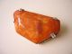Natur Bernstein Brosche Butterscotch Karamell Marmoriert Silber Amber 13,  5 G Broschen Bild 3