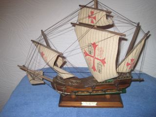 Antikes Modell Segelschiff Aus Holz,  