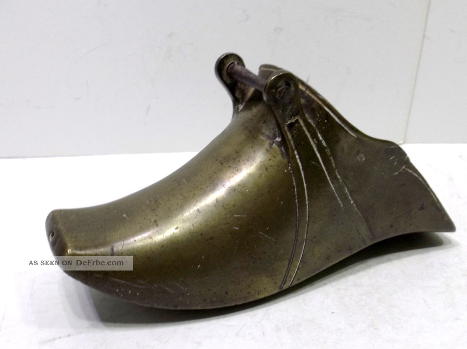 Alter Einzelner Conquistador Spanischer Reitschuh Aus Messing Messing Bild