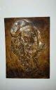 Bronzerelief Leonardo Da Vinci Signiert Old Bronze Relief Kupfer Bild 4