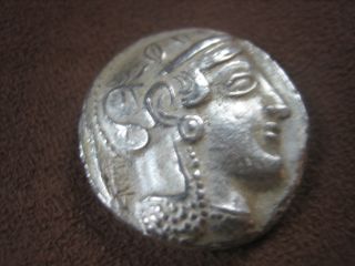 Griechische Münze Attika Eule Sammlerstück 5.  Jh.  Vor Chr.  ? Antik ? Drachmen ? Bild