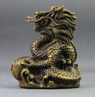 Collcetiblee Skulptur Drache Aus Bronze China Wohl 18.  Jhd.  / Bild