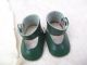 Alte Puppenkleidung Schuhe Vintage Green Shoes Long Socks 40 Cm Doll 4 1/2 Cm Original, gefertigt vor 1970 Bild 2
