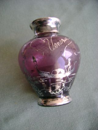 1 Kleine Vase Handgemalt.  Mit Venedig Motiv Geringfügiger Silberanteil Bild