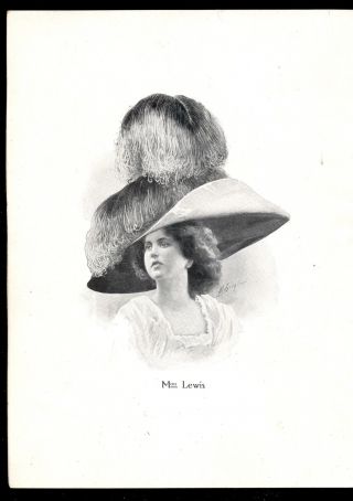 Modell - Hüte Paris,  1911 Ausstellung Stockholm,  Druck Berlin 10 Wahnsinns - Hüte Bild