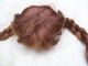 Alte Puppenteile Rotbraune Zoepfe Haar Perücke Vintage Doll Hair Wig 40 Cm Girl Puppen & Zubehör Bild 5