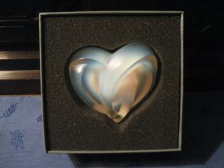 Herz Skulptur Aus Kristall Lalique Opaleszent Mit Originalverpackung Bild
