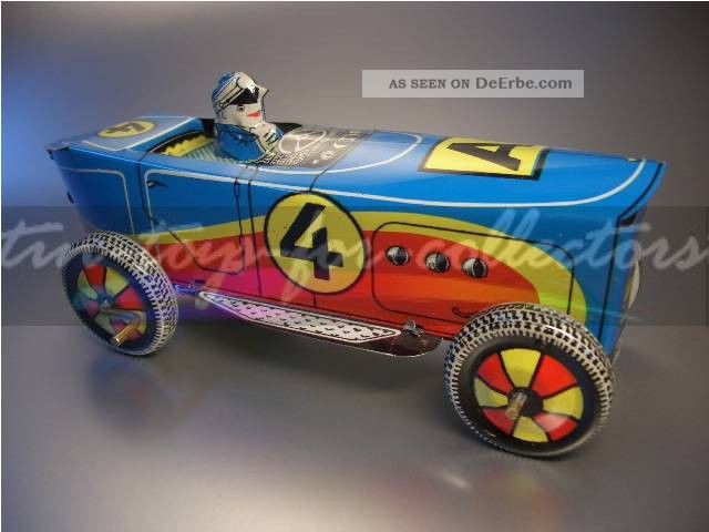 Alter Bugatti No.  4 Blau Gelb Rot Spiralfederauzug Ufuk TÜrkei Turkey Ca.  1970 Original, gefertigt 1945-1970 Bild