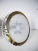 Doria Eisglas Ice Glass German Messing Brass Mid Age Lamp Lampe Leuchte 1970-1979 Bild 1