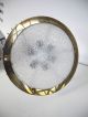 Doria Eisglas Ice Glass German Messing Brass Mid Age Lamp Lampe Leuchte 1970-1979 Bild 2