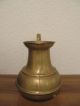 Alter Messing Krug Vase Messing Kanne 19cm/h Farbe Messing - Bronze Top Gefertigt nach 1945 Bild 9