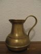 Alter Messing Krug Vase Messing Kanne 19cm/h Farbe Messing - Bronze Top Gefertigt nach 1945 Bild 3
