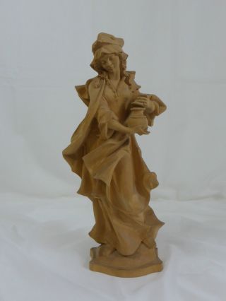 Holzschnitzerei Madonna Mit Krug 43 Cm Bild
