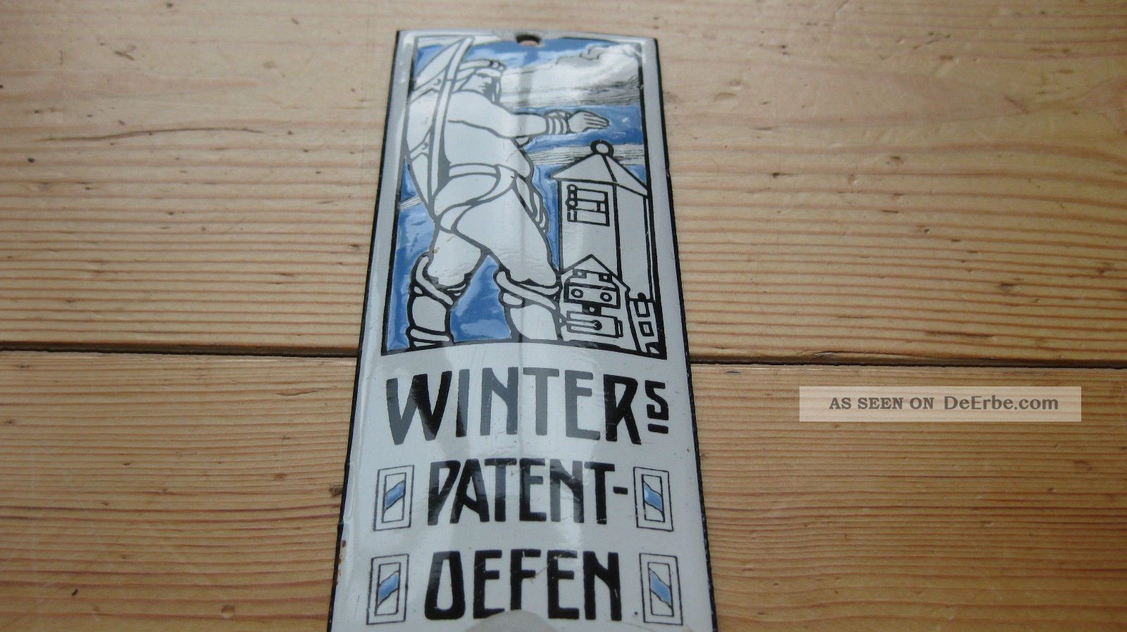 Orig.  Emailschild Winter ' S Patent - Öfen Seltenst Ca.  1910 Original, vor 1960 gefertigt Bild