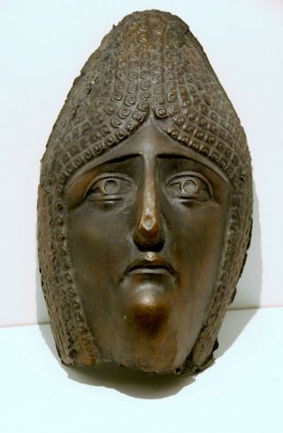 RaritÄt: Römische Maske,  Gesichtsmaske,  Paradehelm,  Massiv Bronze Bild