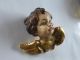 2 Putto (paar) Wandengel Holz Geschnitzt Farbig Gefasst,  Putte Putti Engel Figur 1950-1999 Bild 5
