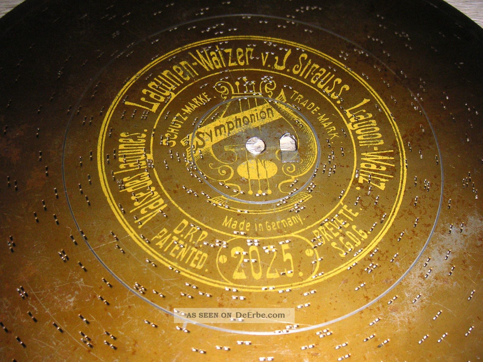 Walzer 27cm Symphonion Platte Symphonium Kalliope Polyphon Disc Music Box Discs Mechanische Musik Bild