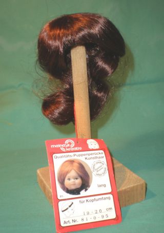 Kunsthaarperücke Dunkelrot Meinesz Langhaar 19/20/doll Wig Dark Red Long 7.  5 