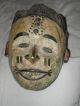 Uralte Afrikanische Holzmaske Holz Maske Handgeschnitzt Handbemalt Naturfarben Afrika Bild 4