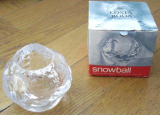 Snowball Created In The Snow Of The Seventies Kosta Boda Teelicht Halter Ovp Bild