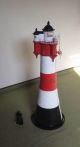 Leuchtturm Roter Sand Kunststoffmodell Mit Blinklicht Auch Für Draußen Maritime Dekoration Bild 1