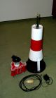 Leuchtturm Roter Sand Kunststoffmodell Mit Blinklicht Auch Für Draußen Maritime Dekoration Bild 2