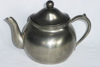 Teekanne Aus Zinn - Rein Zinn - Vintage - 60 Er 70 Er Jahre 1 Liter - 710 Gramm Bild