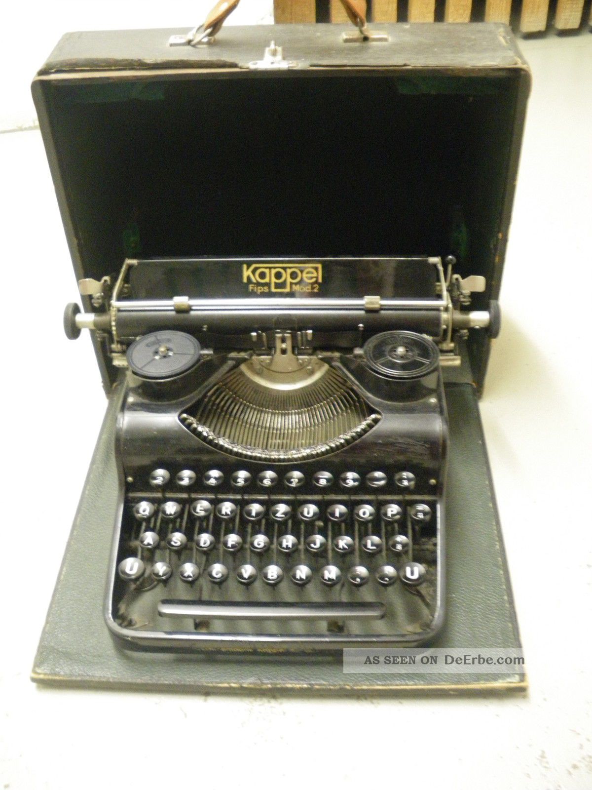 Alte Schöne Schreibmaschine Im Koffer / Kofferschreibmaschine Kappel Fips Mod. 2
