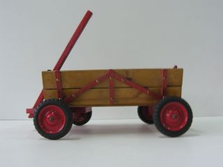 Spielzeug Holzwagen 1940/50 Bollerwagen Wagen Gespann 74 Cm Lang Holzspielzeug Bild
