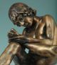 Große Barbedienne Skulptur Dornauszieher Bronze Paris 1880 Spinario Sculpture Bronze Bild 9