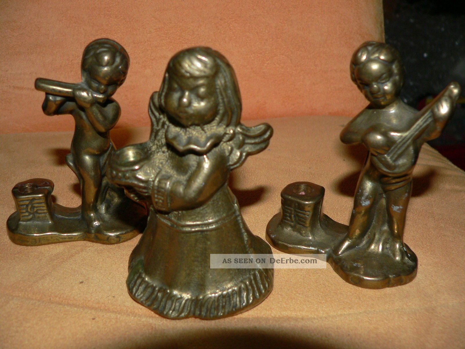 Musizierende Knaben,  Engel.  Messing Bronze 1950-1999 Bild