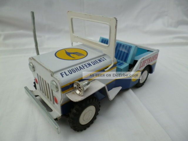 Willys Jeep Us - Car Von Ichiko Lufthansa Dienst Blech Made In Japan 20cm Lang Original, gefertigt 1945-1970 Bild