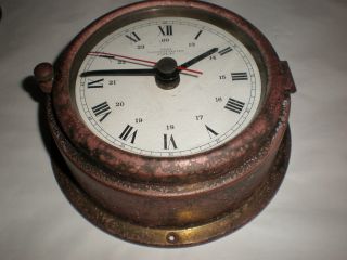 Antike Wempe Chronometer Schiffsuhr Glasenuhr Messing GehÄuse Um 1925 Bild