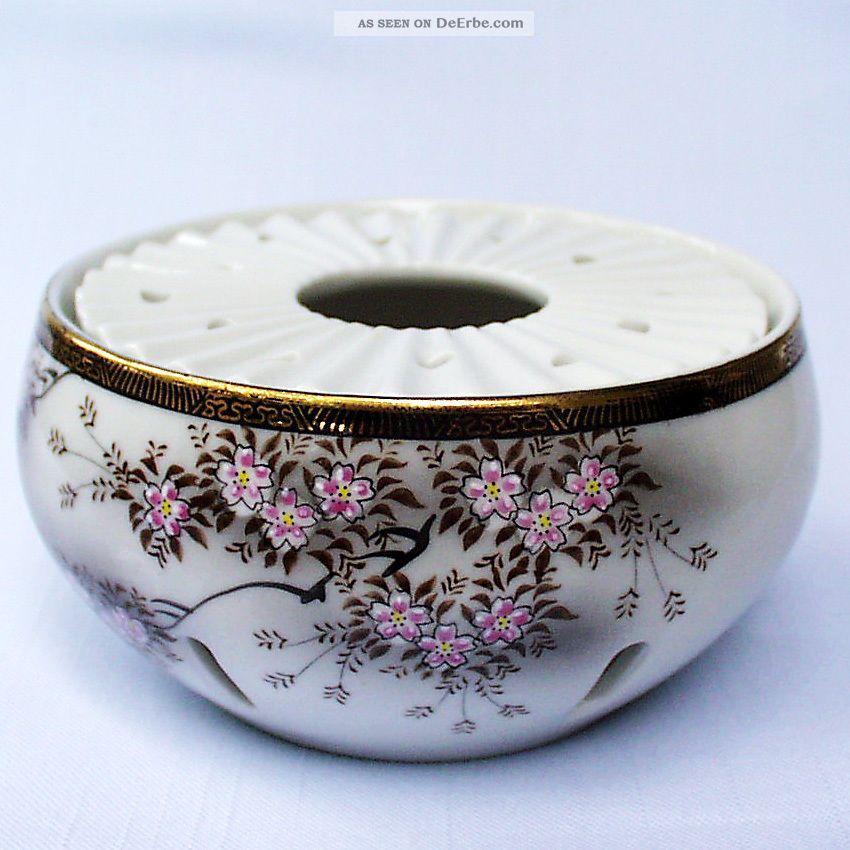 Stövchen/teapot Warmer,  Prunus - Dekor,  Japan,  20.  Jh.  (vor 1920 Meiji/taisho) Asiatika: Japan Bild