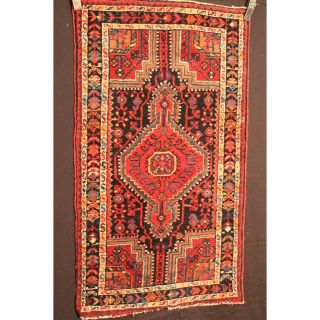 Alt Handgeknüpfter Orient Teppich Malaya Kurde Old Carpet Tappeto Rug 75x130cm Bild