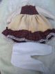 Alte Puppenkleidung Velvet Country Dress Outfit Vintage Doll Clothes 40 Cm Girl Original, gefertigt vor 1970 Bild 7